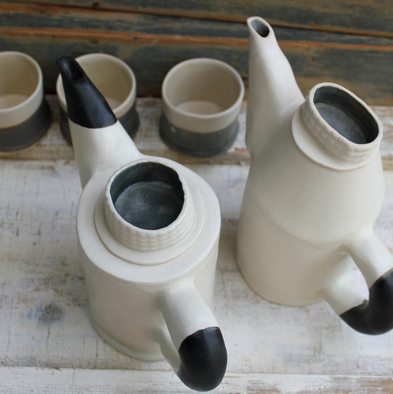 porcelain teapots