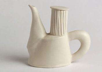 little porcelain teapot